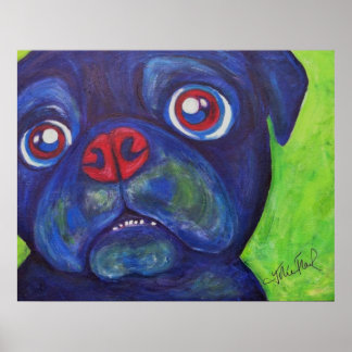 Pug Art "Apulisk entusiasm" Poster