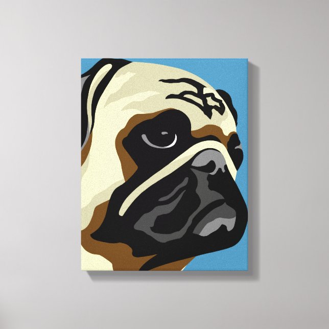 Pug Art Canvastryck (Framsida)
