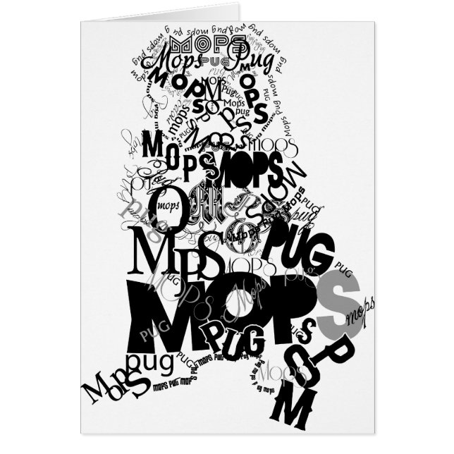 Pug av typer hälsningskort (Framsidan)