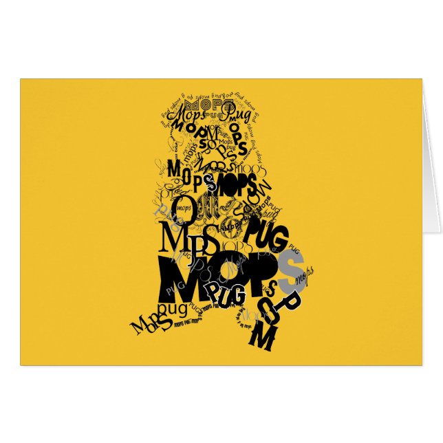 Pug av typer hälsningskort (Framsidan Horizontal)