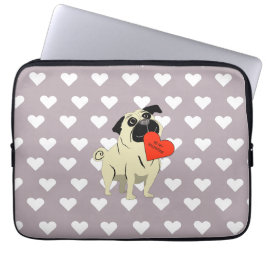 Pug be my Valentine Laptop Fodral