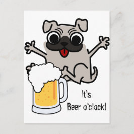 Pug Beer-tid Vykort