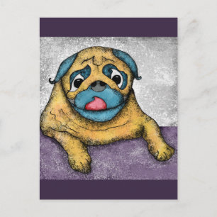 Pug behöver ditt Lunch-vykort Vykort