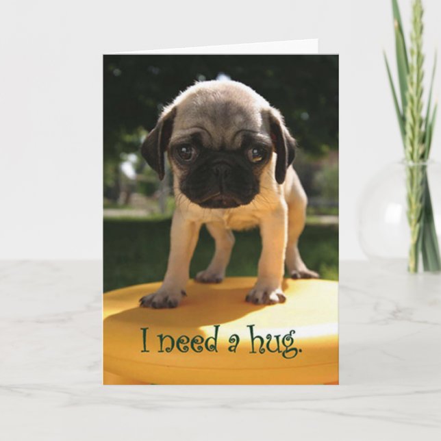 Pug behöver en kram kort (Framsida)