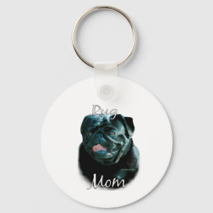 Pug (blk) Mamma 2 Nyckelring