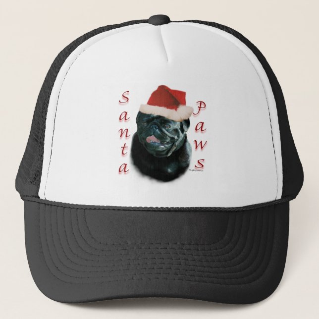 Pug (blk) Santa Tassar Truckerkeps (Framsida)