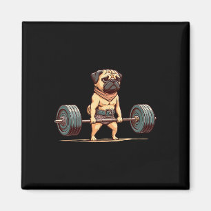 Pug Bodybuilding der Gym Humor Weightlift Workout Magnet