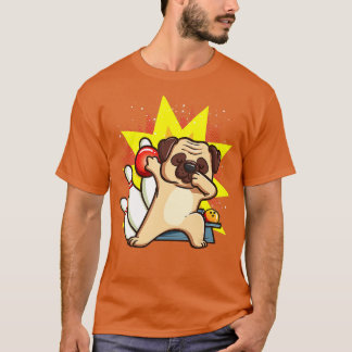 Pug Bowling Kids Pugs Hundar Chemise Party Gift T Shirt