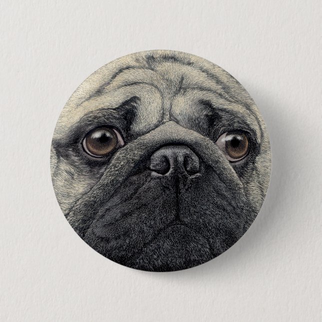 Pug Button - "Pugshot" Knapp (Framsida)