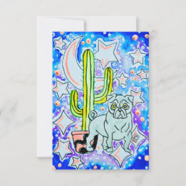 Pug & Cactus Tack Kort