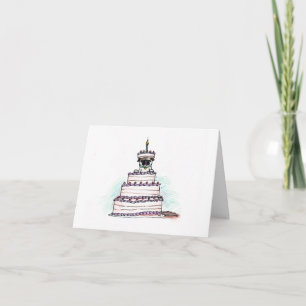 Pug Cake Birthday Card - Design by Cole Goco Kort