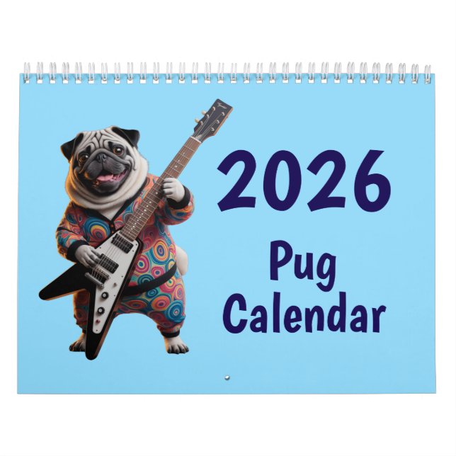 Pug Calendar Kalender (Omslag)
