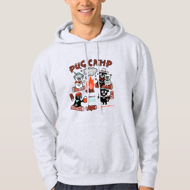 Pug Camp 2024 Hoodie (Framsida)