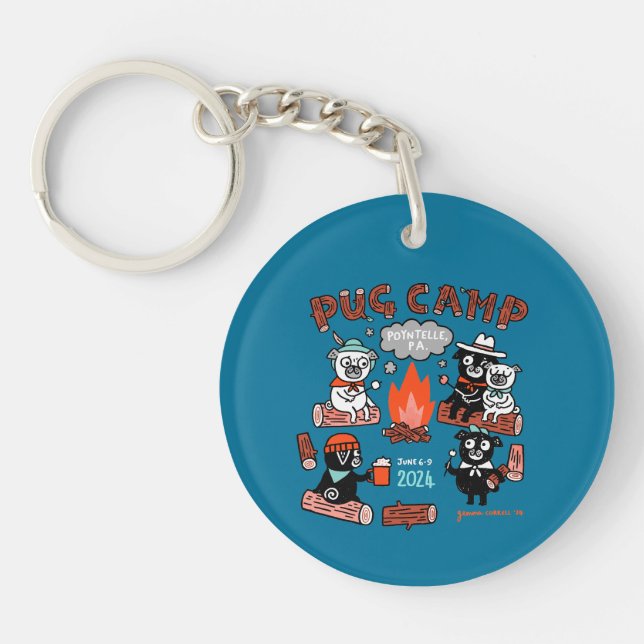 Pug Camp 2024 Keychain (Framsidan)
