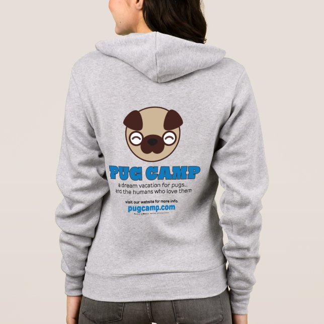 Pug Camp Officiell Hoodie T Shirt (Baksida)