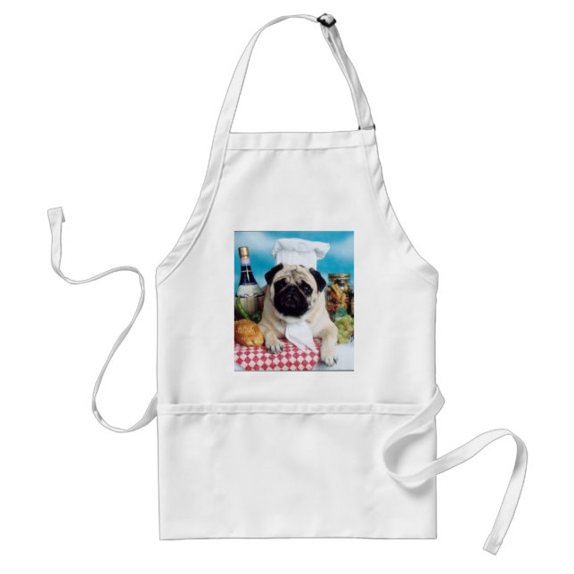 Pug Chef Apron Förkläde (Framsidan)