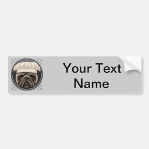 Pug Chef Bildekal