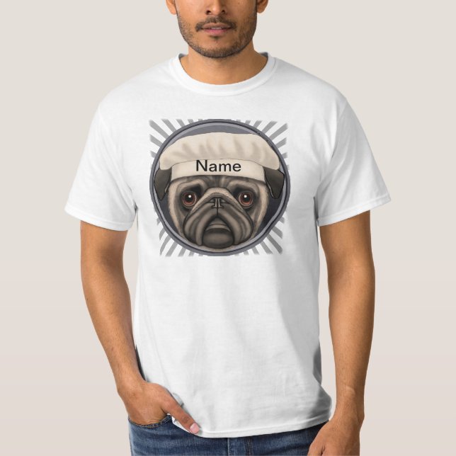 Pug Chef T-Shirt (Framsida)