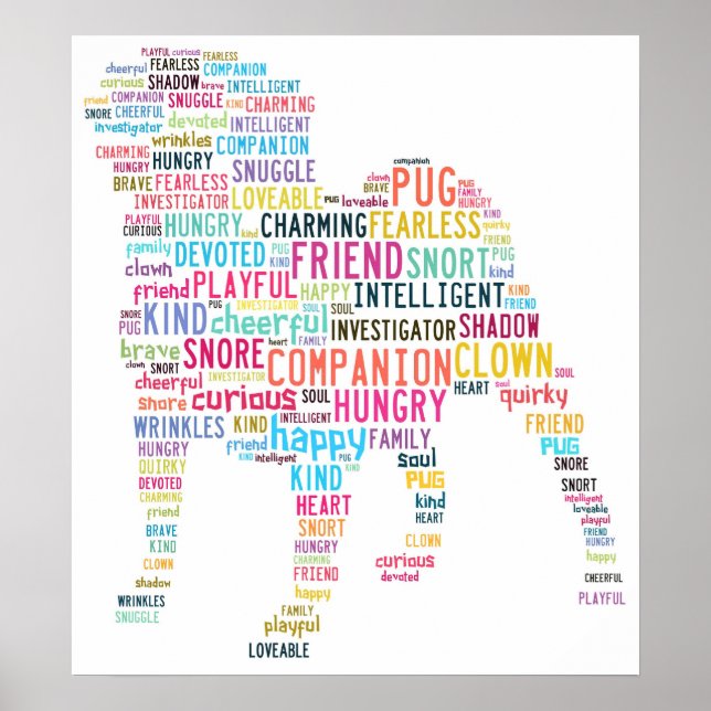 Pug Cloud Poster (Framsidan)