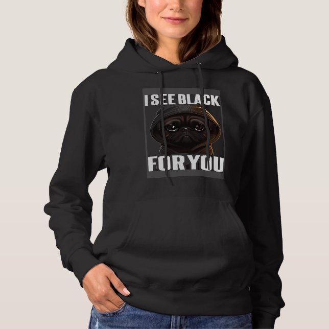 Pug Coffee I Pug I See Black For You T Shirt (Framsida)