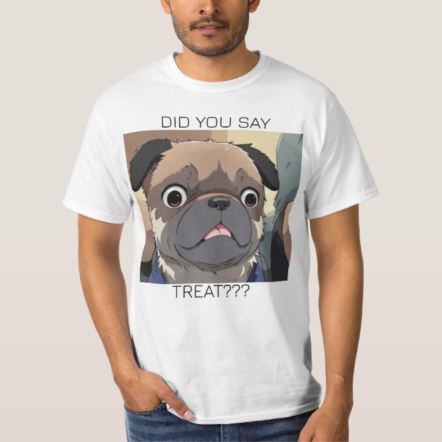 PUG comic shirt T Shirt (Framsida)