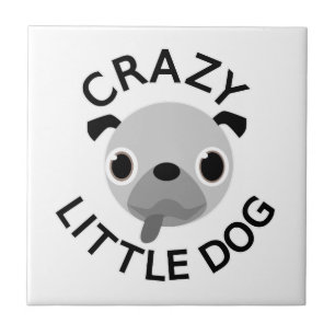 Pug Crazy Little Hund Kakelplatta