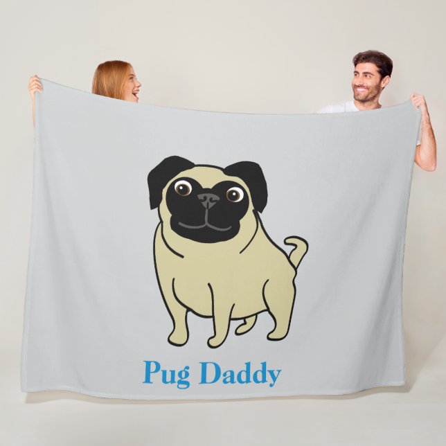 Pug Daddy Fleecefilt (På plats)