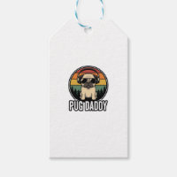Pug Daddy Vintage Sunset Hund Vektor Tröja Design_