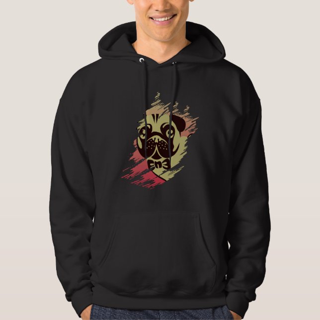 pug-design Essential T-Shirt 528 Hoodie (Framsida)