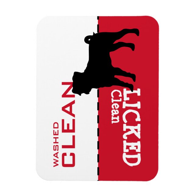 Pug Dishwasher-Anpassadet Ord Magnet-signatur Magnet (Vertikal)