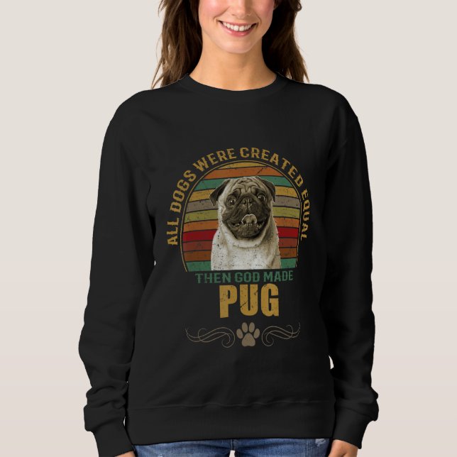 Pug dog breeds puppies pet dogs men women t shirt (Framsida)