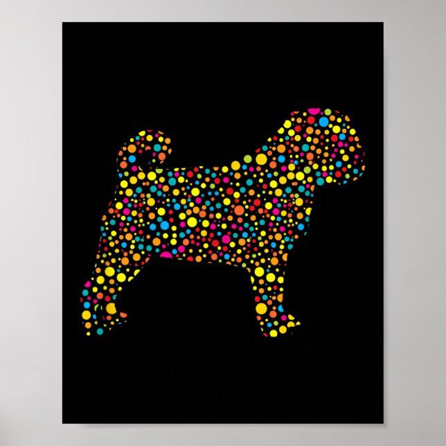 Pug Dog Lka Dot International Dot Day  Poster (Framsidan)