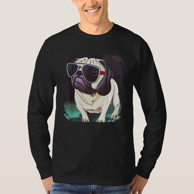Pug Dog Mom Dad Cute &   Pug   Graphic Pug T Shirt (Framsida)