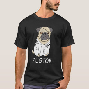 Pug doktor rolig t-shirt husdjur hund veterinär ve