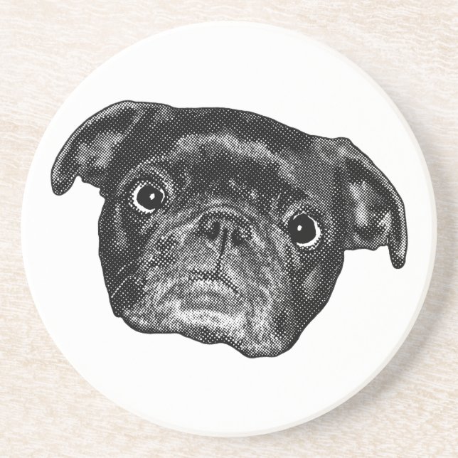 Pug Dot Bord Charm Underlägg (Framsidan)
