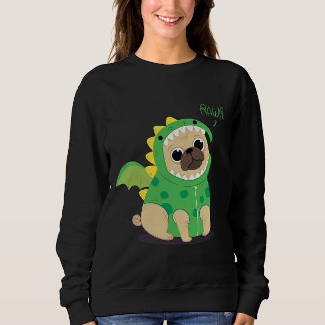 PUG DRAGON DESIGN Classic T-Shirt 423 (Framsida)