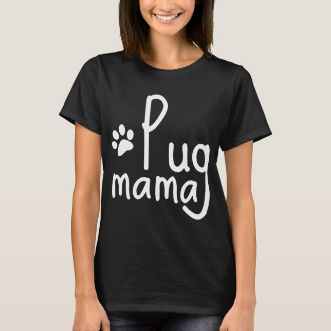 Pug Dubbel Fågel T Shirt (Framsida)