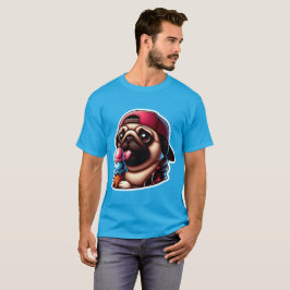 PUG EATING ICE CREAM 7 T SHIRT