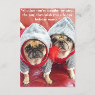 Pug Elves Inbjudningar