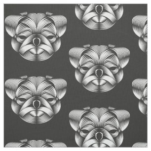 Pug - Fabric Tjock Quater Tyg