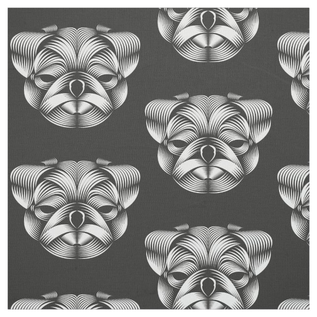 Pug - Fabric Tjock Quater Tyg (Provkarta)