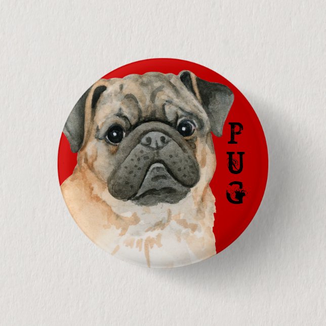 Pug Färg Block Knapp (Framsida)