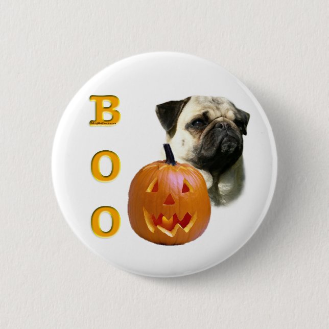 Pug (fawn) Boo Knapp (Framsida)
