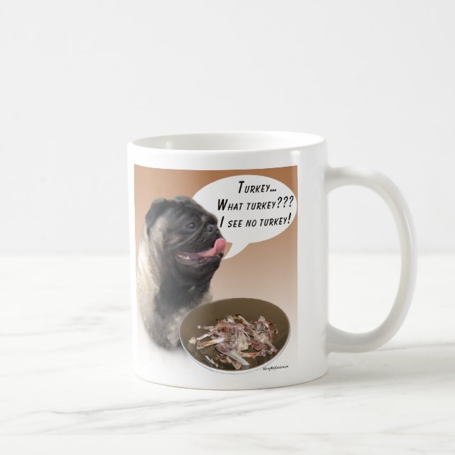 Pug (fawn) Turkiet Kaffemugg (Höger)