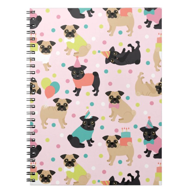 Pug-fest Notebook Anteckningsbok (Framsidan)