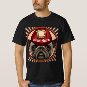 Pug Firefighter T Shirt