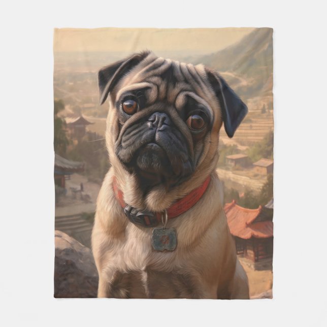 Pug Fleecefilt (Framsidan)