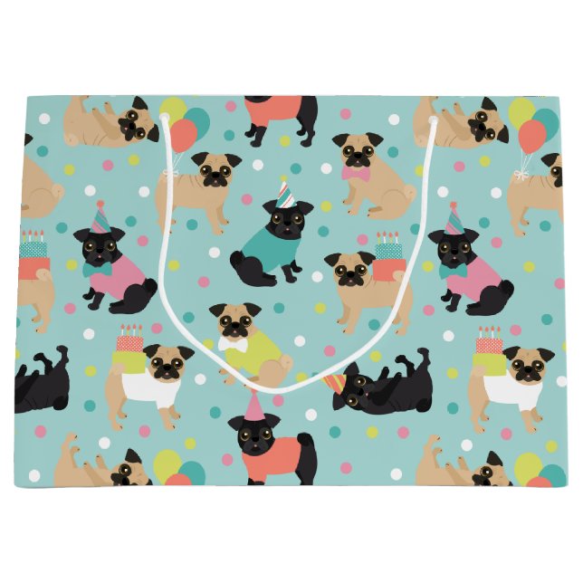 Pug Födelsedagsfest Firande (Framsidan)