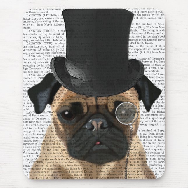 Pug, Formellt hound och Hat Musmatta (Framsidan)