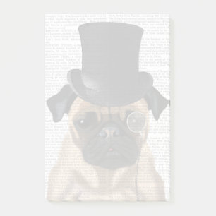Pug, Formellt hound och Hat Post-it Block